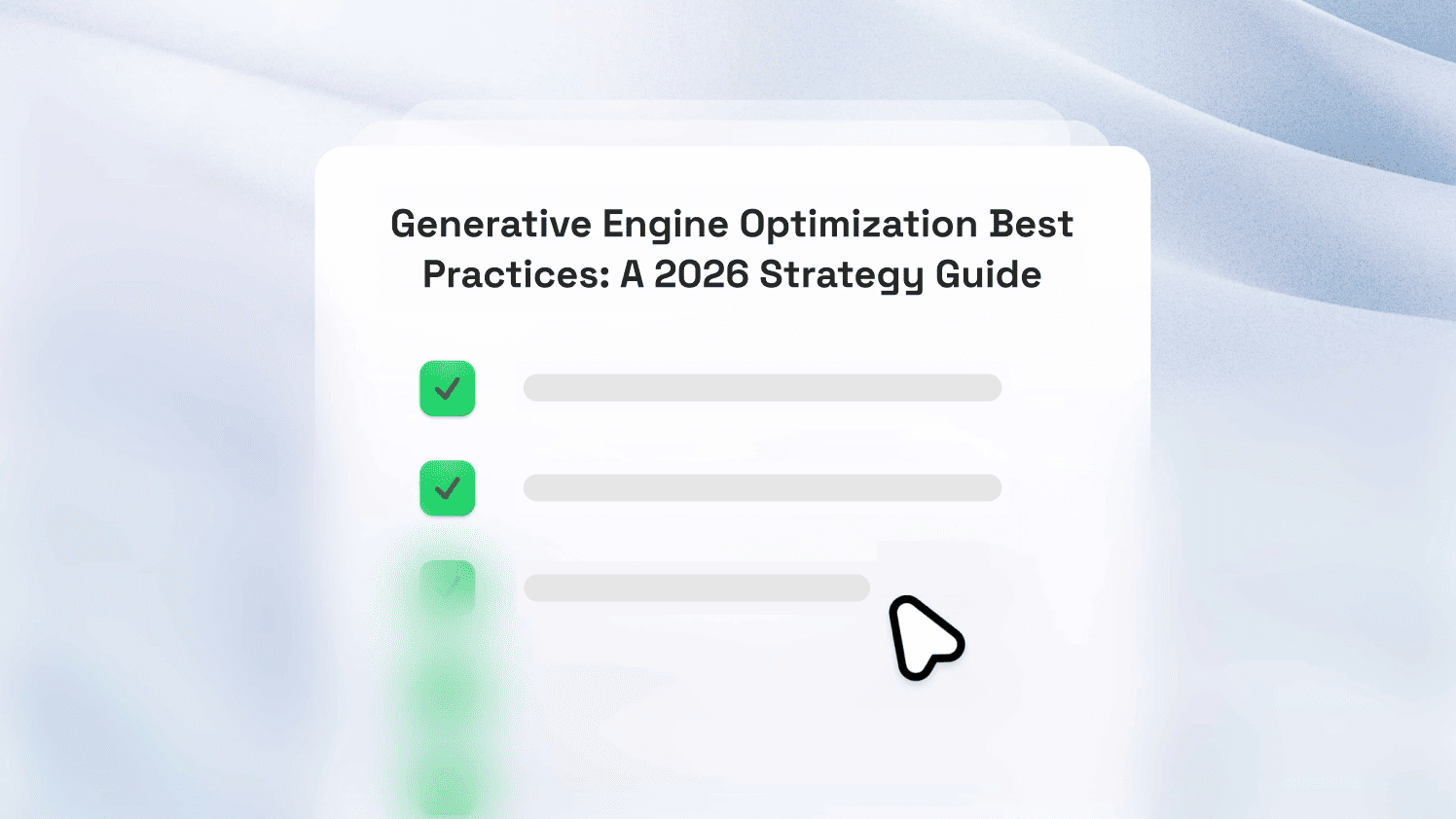 Generative Engine optimization strategy